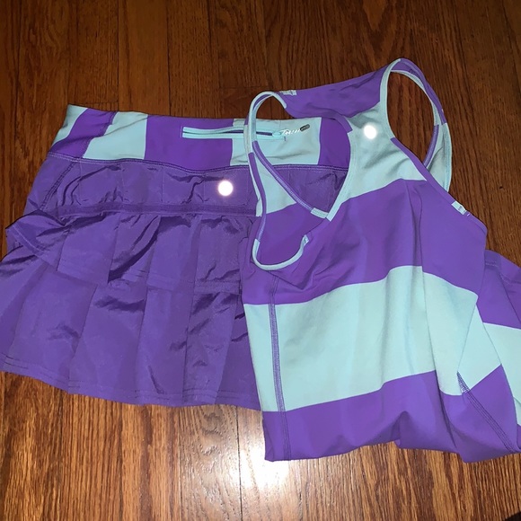 lululemon athletica Tops - Lululemon matching tank top and skirt!!